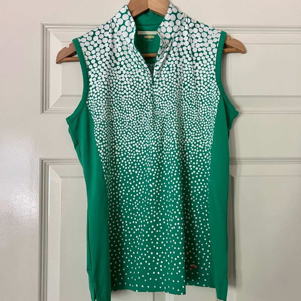 Greg Norman women’s golf sleeveless polo